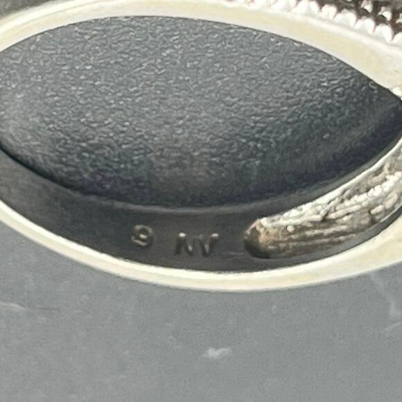 NV Vintage Sterling Silver Round Prong Set Cubic Zirconia Ring Sz 9.5 - Picture 7 of 9